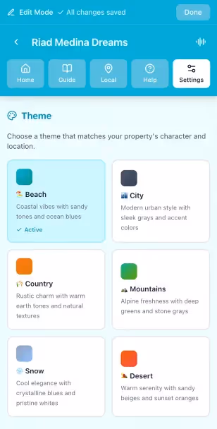 Beach theme