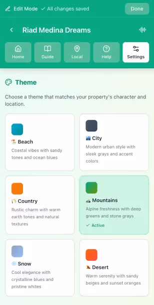 Mountains theme