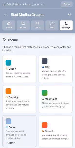 Snow theme