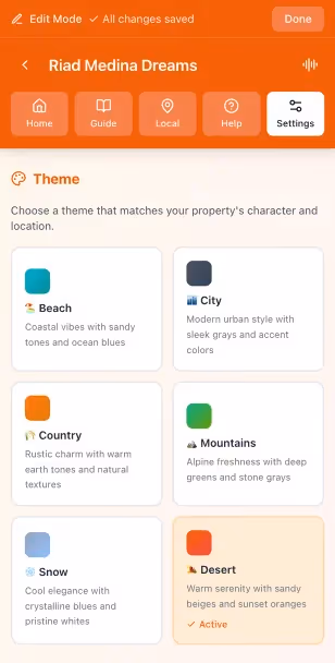 Desert theme